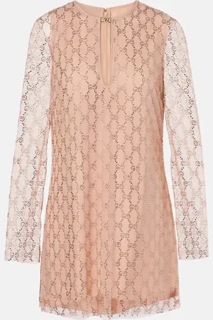 Gucci Vestido corto de tul GG Crystal