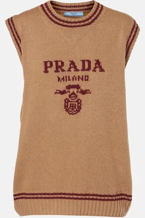 Prada Chaleco de lana y cachemir con logo