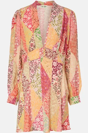 RIXO London Vestido corto Hebe de seda estampado
