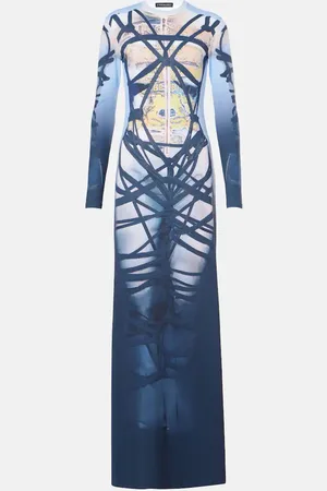 Y / PROJECT Vestido largo estampado
