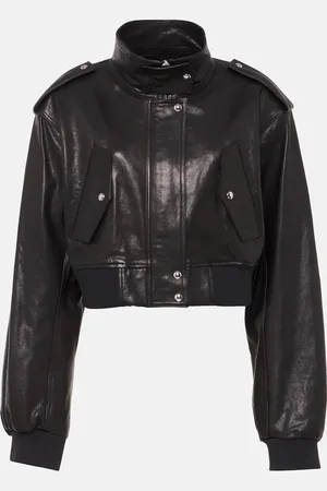 Khaite Bomber cropped Kember de piel
