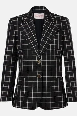 VALENTINO Blazer de lana a cuadros