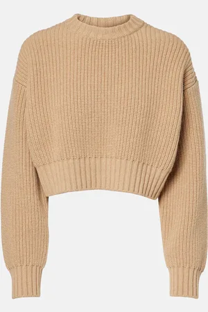 Bottega Veneta Jersey cropped de lana y cachemir