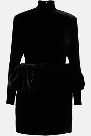 Ilkyaz Ozel Vestido corto Catroux de seda con peplum