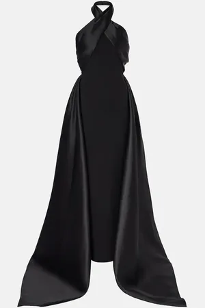 Solace Vestido de fiesta Rumi de crepé con satén