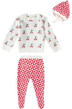 Bobo Choses Bebé - set Cherry de sudadera, pantalón y gorro