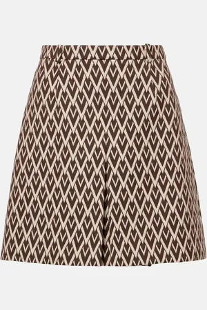 VALENTINO Minifalda Toute La V de lana en jacquard