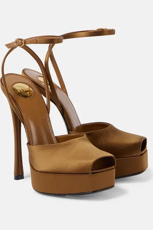 Saint Laurent Sandalias La Scandale 135 de crepé satén