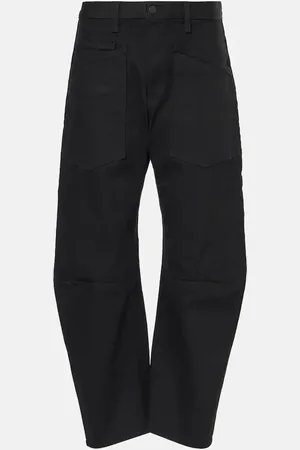 NILI LOTAN Jeans barrel fit Shon de tiro alto