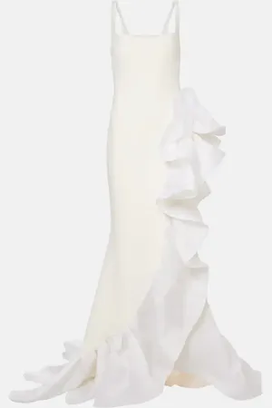 Safiyaa Vestido de novia Yana de crepé y organza satinada