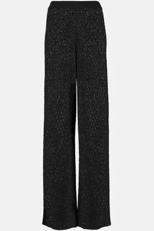 Totême Pantalones anchos de croché de tiro alto