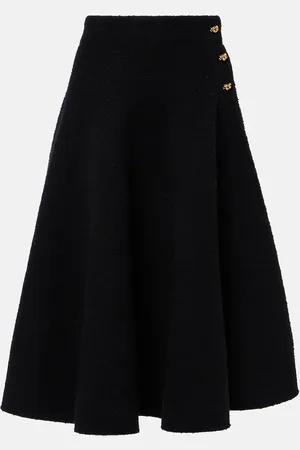 Bottega Veneta Falda midi de lana