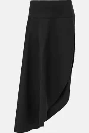 Alaïa Alaïa Falda midi de lana asimétrica