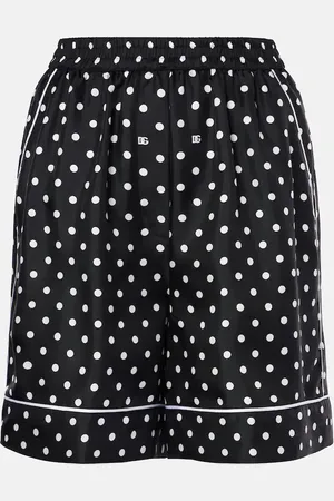 Dolce & Gabbana Shors en sarga de seda con lunares