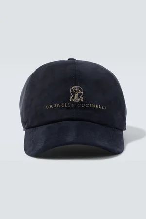 Brunello Cucinelli Gorra de ante con logo