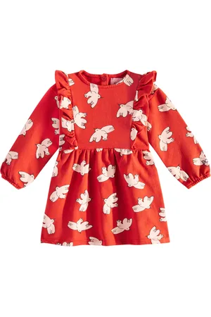 Bobo Choses Bebé - vestido Freedom Bird con volantes