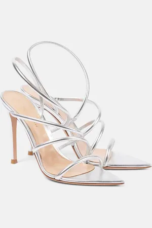Gianvito Rossi Sandalias Ettie 105 de piel metalizada