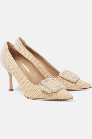 Manolo Blahnik Salones Maysale 90 de rafia