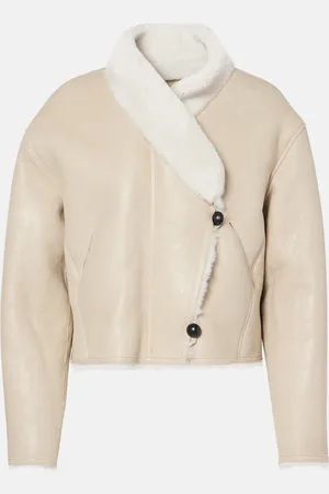 Isabel Marant Chaqueta Eriana de piel con borrego