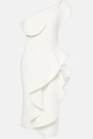 MATICEVSKI Novia - vestido midi Rhythm con volantes