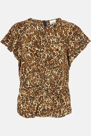 Isabel Marant Top Tullya de mezcla de seda estampado