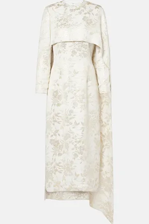 Markarian Vestido midi Felice en jacquard con capa