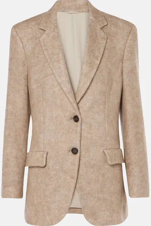 Brunello Cucinelli Blazer de mezcla de lana, mohair y cachemir