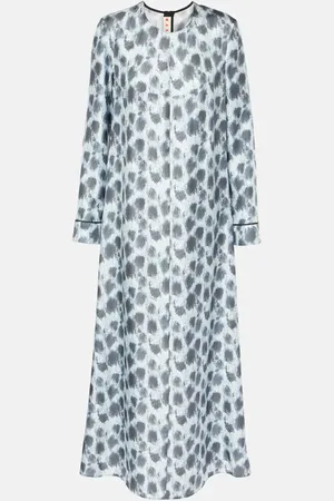 Marni Vestido largo de seda estampado