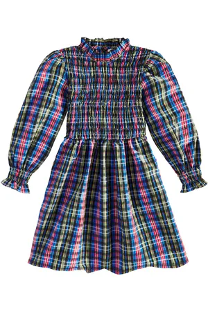 The New Society Vestido Mars fruncido a cuadros