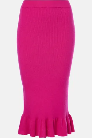 Nina Ricci Minifalda de mezcla de lana con volantes