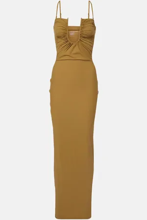 CHRISTOPHER ESBER Vestido largo frunciddo