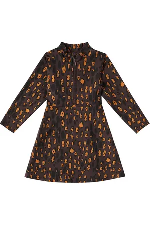 Mini Rodini Vestido Leopard de mezcla de algodón