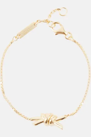 Bottega Veneta Pulsera Knot de plata de ley bañada en oro