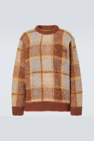 SACAI Jersey de mezcla de lana a cuadros