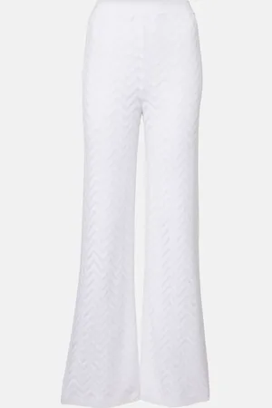Missoni Pantalones anchos de mezcla de algodón