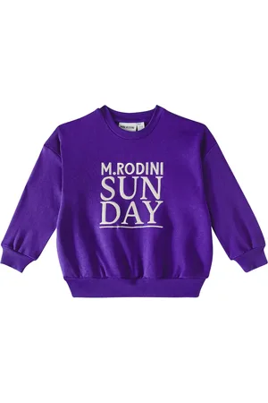 Mini Rodini Sudadera Sunday de algodón bordada