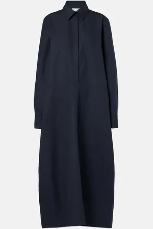 Jil Sander Vestido camisero de popelín de algodón