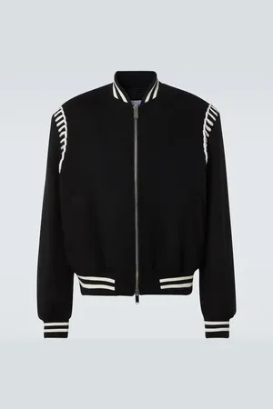 Alexander McQueen Chaqueta bomber de lana bordada