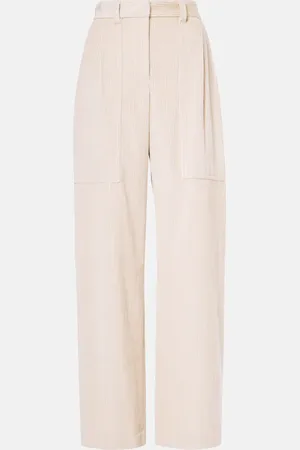 Brunello Cucinelli Pantalones rectos de pana de algodón
