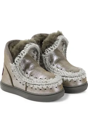 Mou Botines de piel con forro de borrego