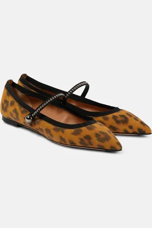 Aquazzura Bailarinas Romy de ante estampadas