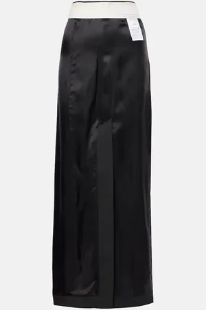 Maison Margiela Falda larga de satén