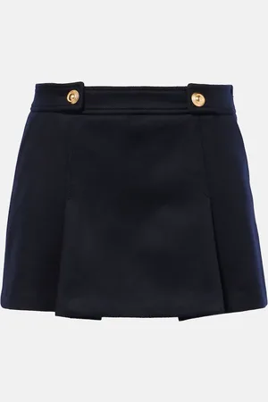 Tom Ford Minifalda plisada de lana y cachemir
