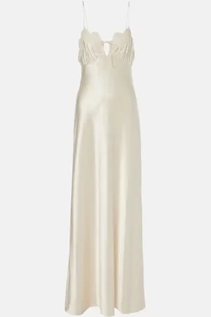 Saint Laurent Vestido de fiesta en satén de seda