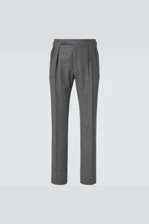 Ralph Lauren Pantalones rectos de franela de lana