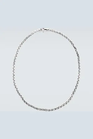 Mateo Collar de cadena de plata de ley