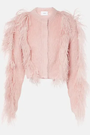 Erdem Cárdigan de mezcla de mohair con plumas
