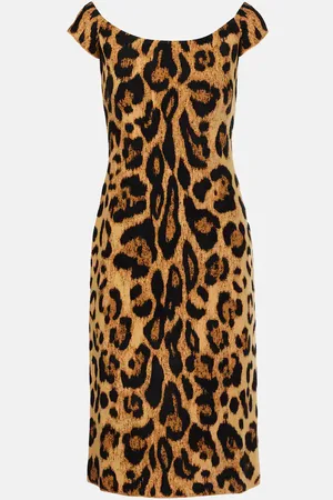 Oscar de la Renta Vestido midi de seda estampado