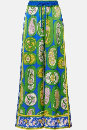 ALÉMAIS Alémais Pantalones anchos de satén de seda