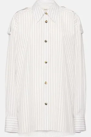 Khaite Camisa oversized Tamal de algodón a rayas